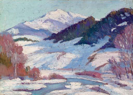 Wikioo.org - The Encyclopedia of Fine Arts - Painting, Artwork by Ernest Lawson - Colorado Landscape, Winter