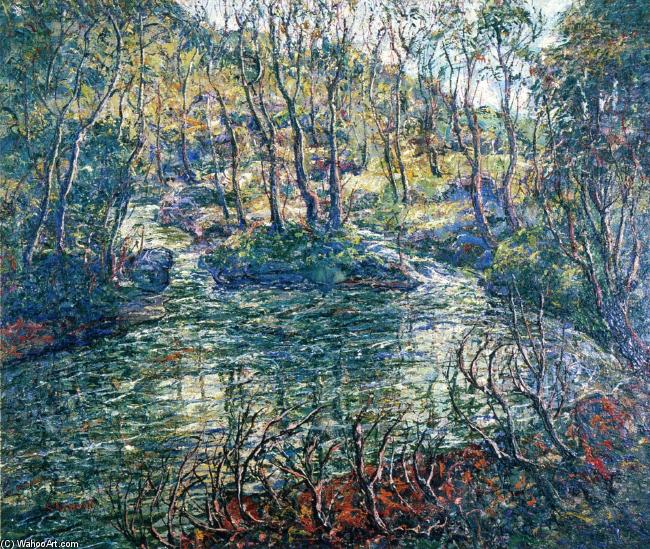 Wikioo.org - The Encyclopedia of Fine Arts - Painting, Artwork by Ernest Lawson - Connecticut Trout Stream