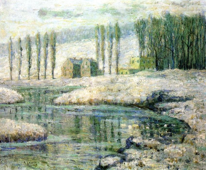 WikiOO.org - Encyclopedia of Fine Arts - Maleri, Artwork Ernest Lawson - Creek in Winter