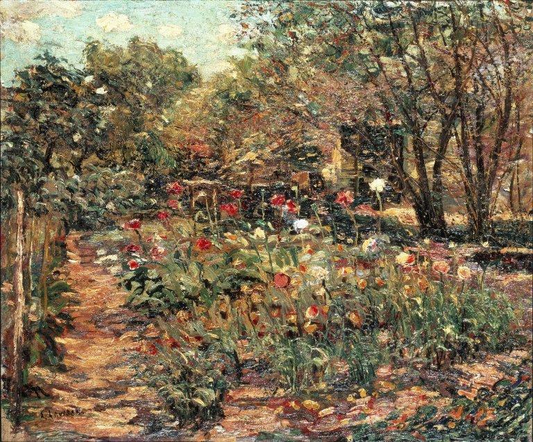Wikioo.org - The Encyclopedia of Fine Arts - Painting, Artwork by Ernest Lawson - Garden Landscape 1
