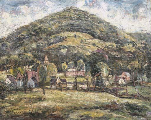 Wikioo.org - The Encyclopedia of Fine Arts - Painting, Artwork by Ernest Lawson - Haystack Mountain, Norfolk, Connecticut