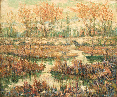 WikiOO.org - Encyclopedia of Fine Arts - Maľba, Artwork Ernest Lawson - Late Summer