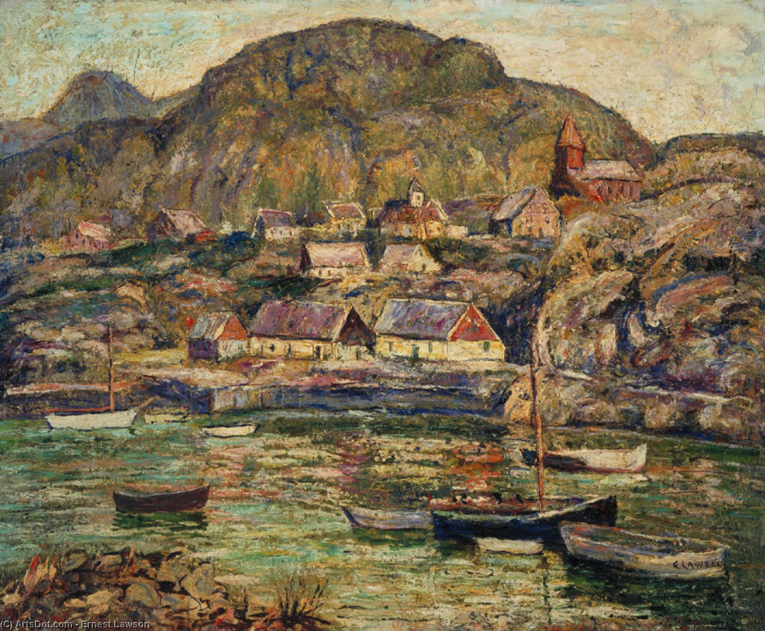 Wikioo.org - The Encyclopedia of Fine Arts - Painting, Artwork by Ernest Lawson - Newfoundland Coast