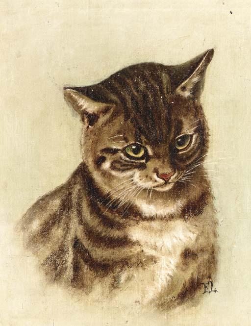Wikioo.org - The Encyclopedia of Fine Arts - Painting, Artwork by Ernest Lawson - Portrait of a Cat