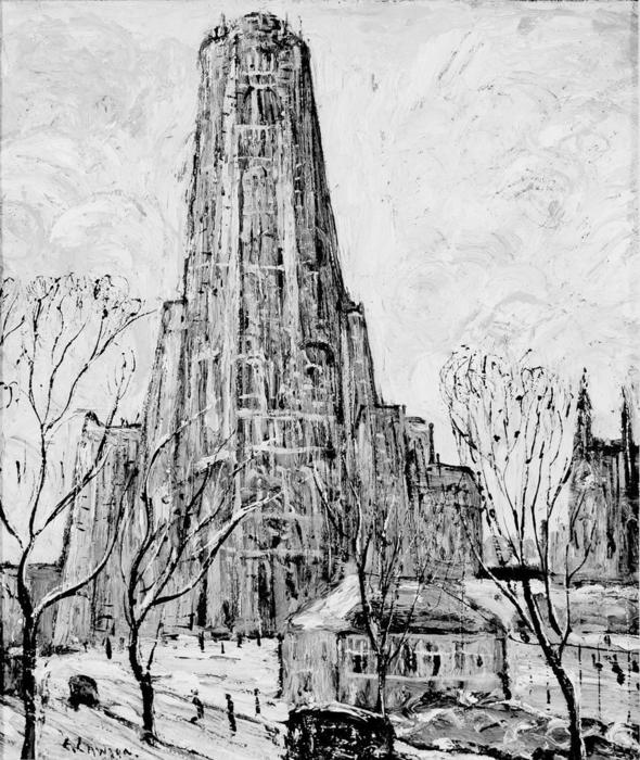 Wikioo.org - The Encyclopedia of Fine Arts - Painting, Artwork by Ernest Lawson - Riverside Church