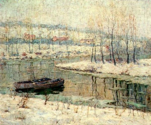Wikioo.org - The Encyclopedia of Fine Arts - Painting, Artwork by Ernest Lawson - Spring Thaw