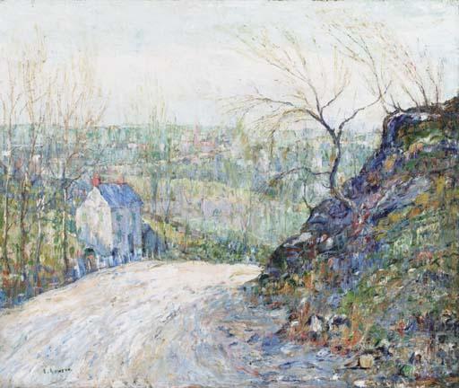 Wikioo.org - The Encyclopedia of Fine Arts - Painting, Artwork by Ernest Lawson - Suburban Road