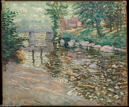 Wikioo.org - The Encyclopedia of Fine Arts - Painting, Artwork by Ernest Lawson - The Bronx River