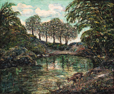 Wikoo.org - موسوعة الفنون الجميلة - اللوحة، العمل الفني Ernest Lawson - The Everglades