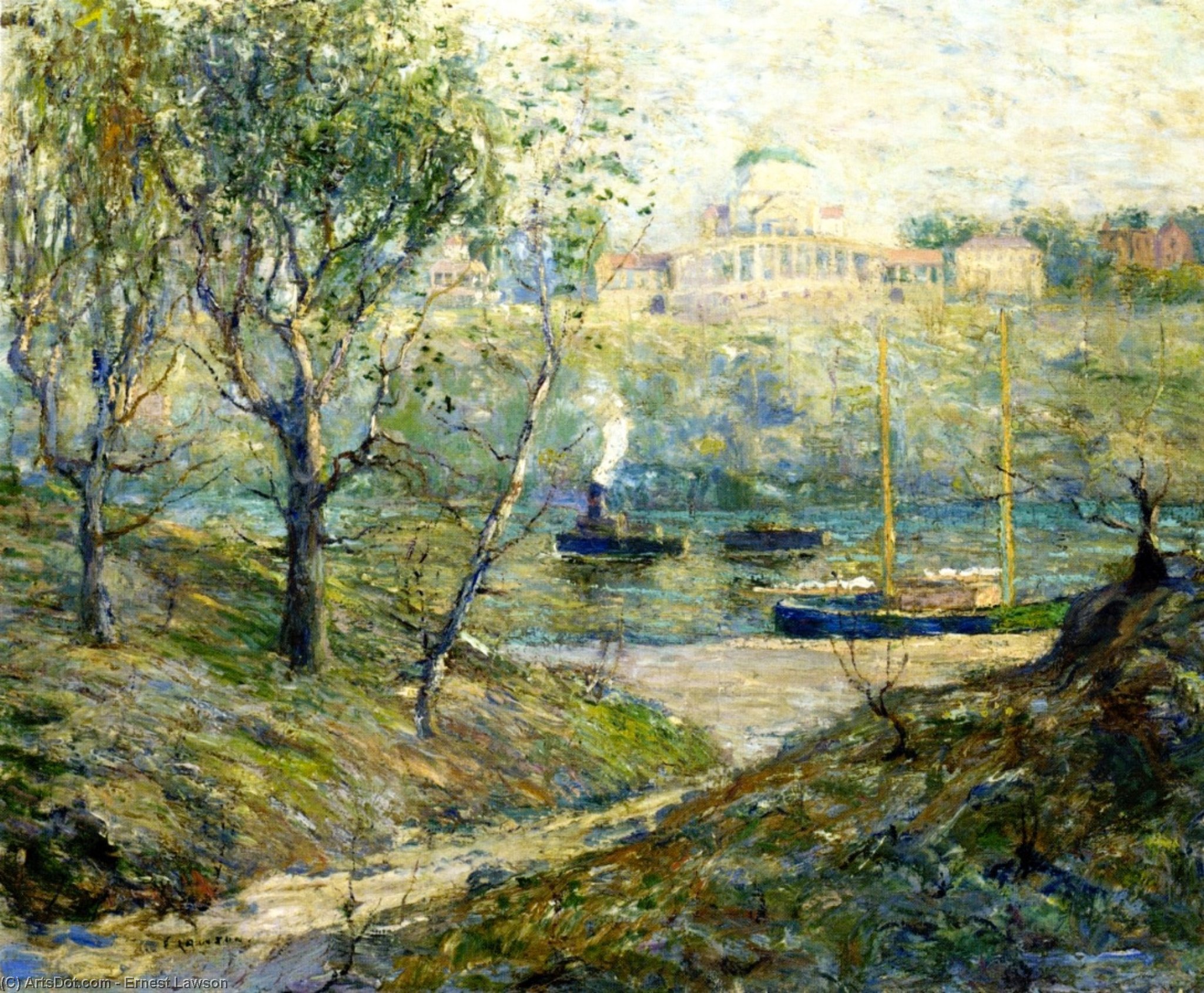 Wikioo.org - The Encyclopedia of Fine Arts - Painting, Artwork by Ernest Lawson - University Heights, New York