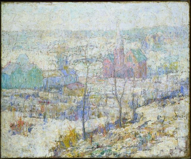 Wikioo.org - The Encyclopedia of Fine Arts - Painting, Artwork by Ernest Lawson - Winter 1