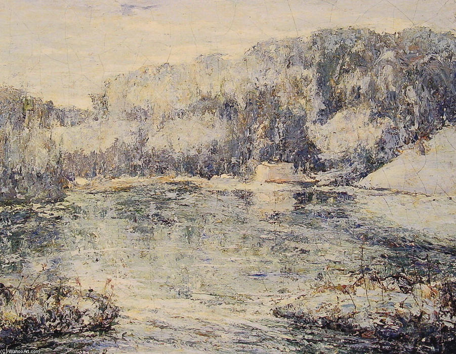 Wikioo.org - The Encyclopedia of Fine Arts - Painting, Artwork by Ernest Lawson - Winter, Spuytin Duyvil