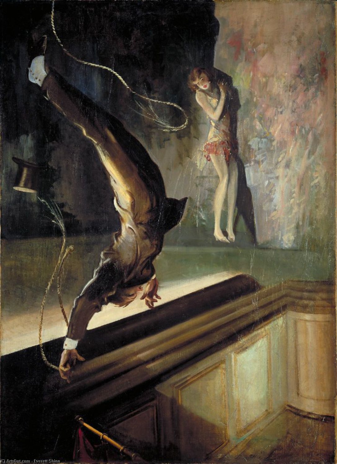 WikiOO.org - Encyclopedia of Fine Arts - Maľba, Artwork Everett Shinn - Acrobat Falling