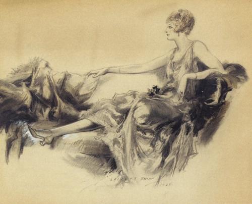 WikiOO.org - Енциклопедія образотворчого мистецтва - Живопис, Картини
 Everett Shinn - An Elegant Women In Repose