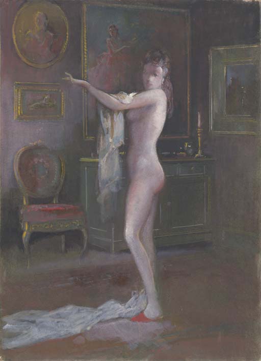 WikiOO.org - Encyclopedia of Fine Arts - Maľba, Artwork Everett Shinn - In the Boudoir