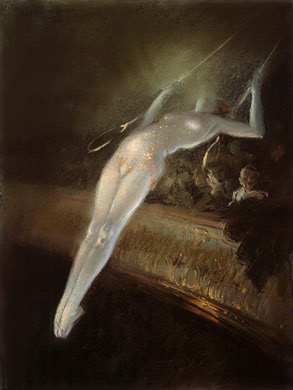 Wikioo.org - The Encyclopedia of Fine Arts - Painting, Artwork by Everett Shinn - Over the Audience