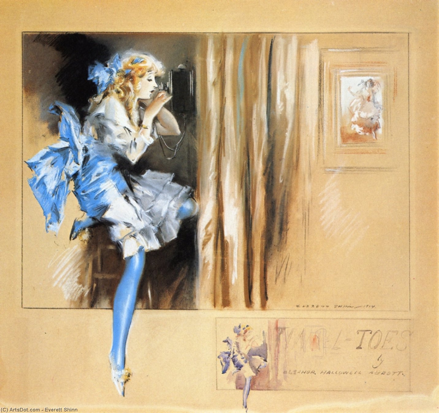 Wikioo.org - The Encyclopedia of Fine Arts - Painting, Artwork by Everett Shinn - Tinsel toes