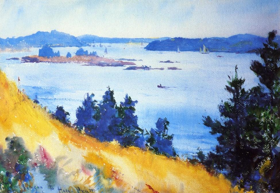 Wikioo.org - The Encyclopedia of Fine Arts - Painting, Artwork by Frank Weston Benson - Fox Islands Thoroughfare, Maine