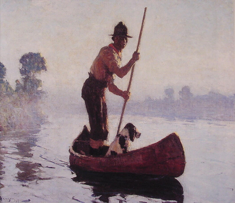 Wikioo.org - The Encyclopedia of Fine Arts - Painting, Artwork by Frank Weston Benson - Indian Guide