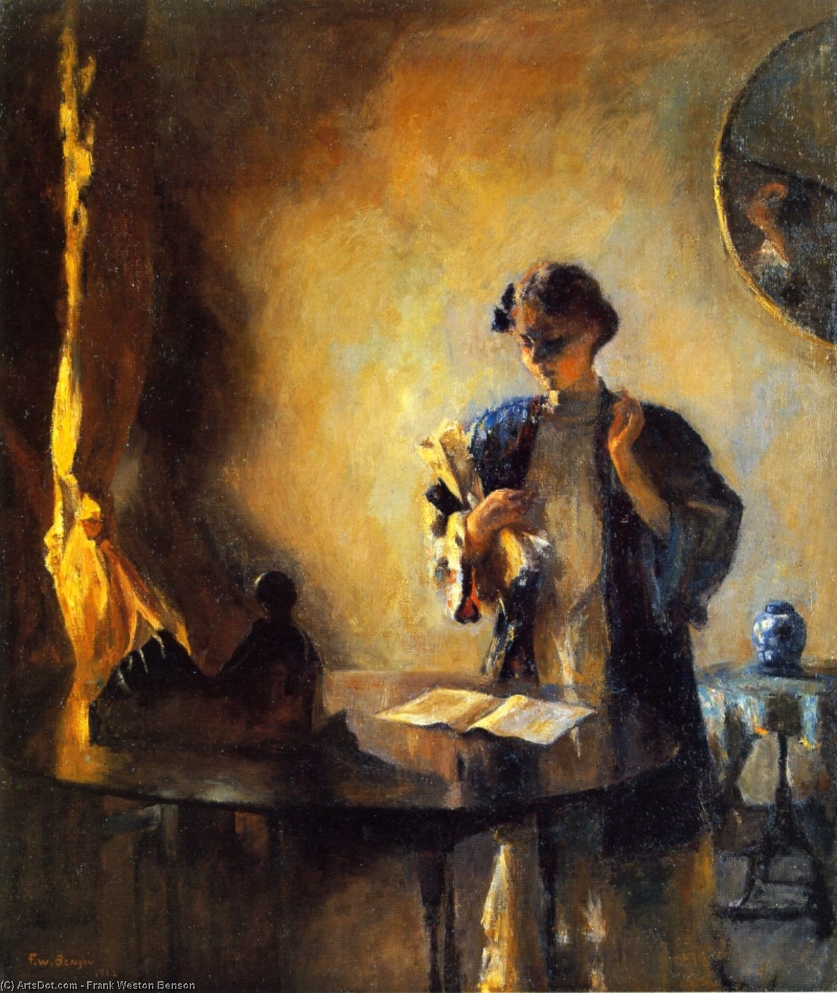 Wikioo.org - The Encyclopedia of Fine Arts - Painting, Artwork by Frank Weston Benson - Interior