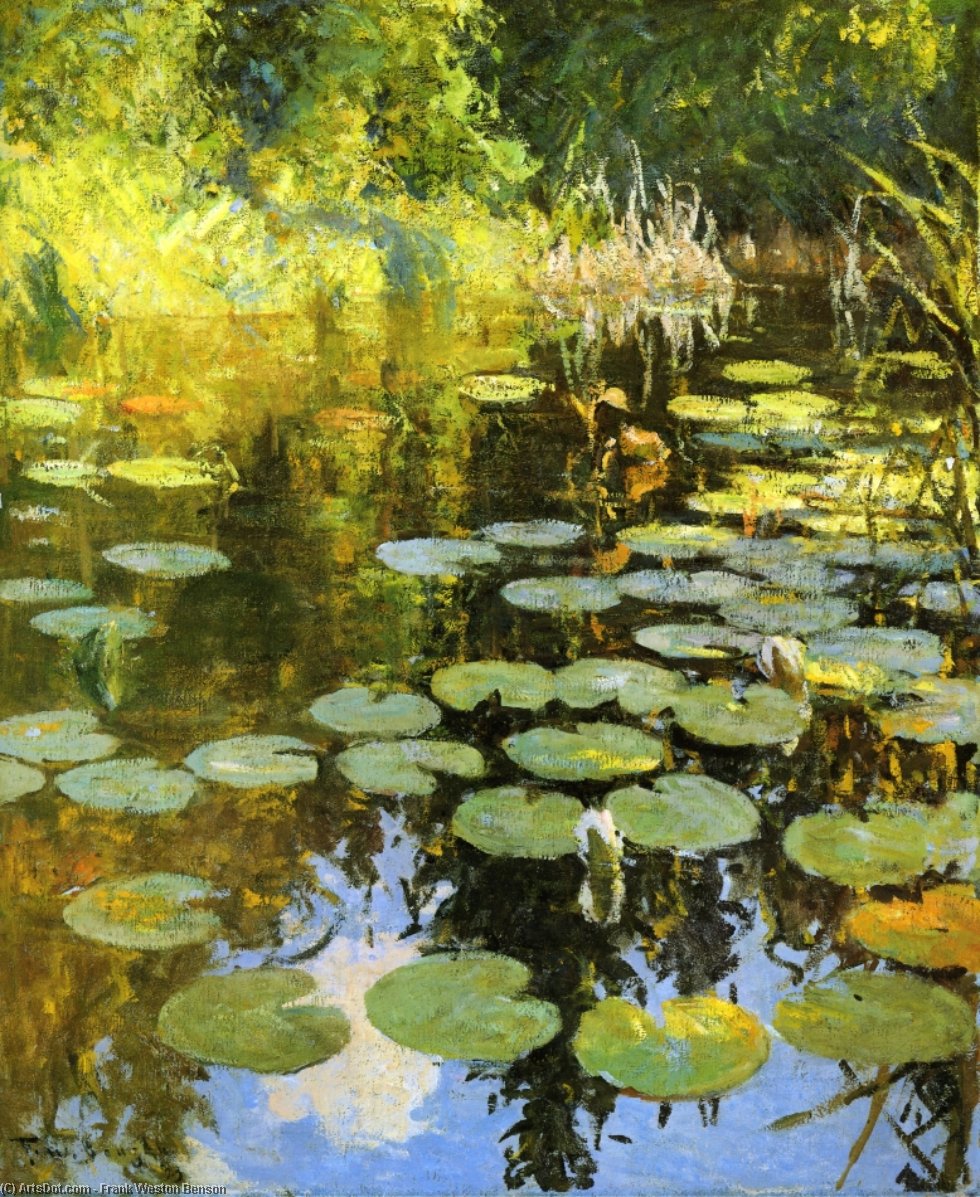 Wikioo.org - The Encyclopedia of Fine Arts - Painting, Artwork by Frank Weston Benson - Lily Pond