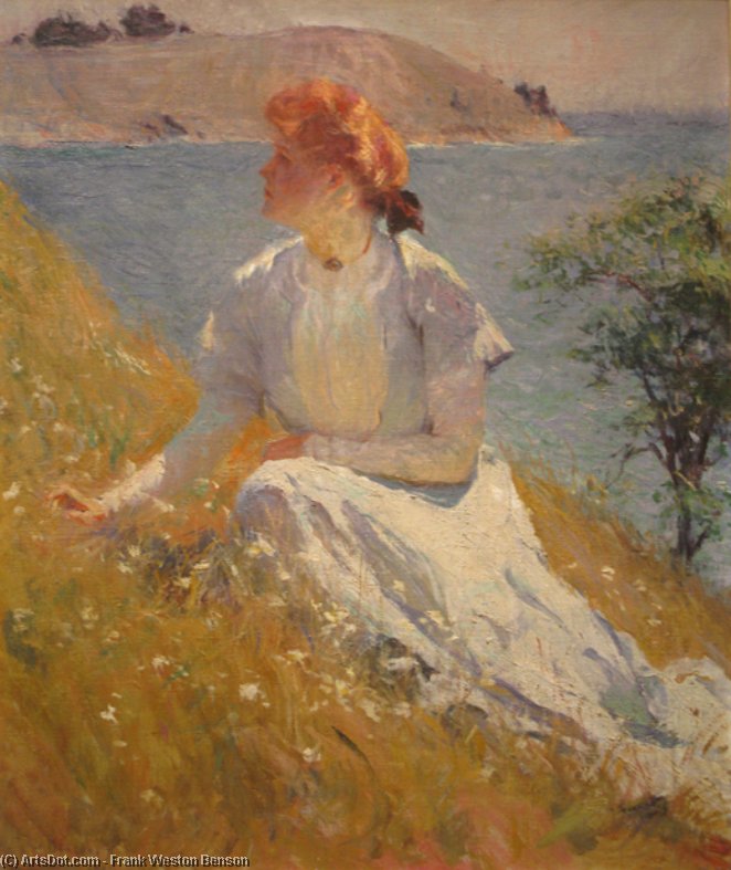 Wikioo.org - The Encyclopedia of Fine Arts - Painting, Artwork by Frank Weston Benson - Margaret Strong