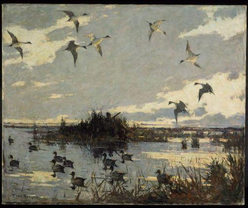 Wikioo.org - The Encyclopedia of Fine Arts - Painting, Artwork by Frank Weston Benson - Pintails decoyed