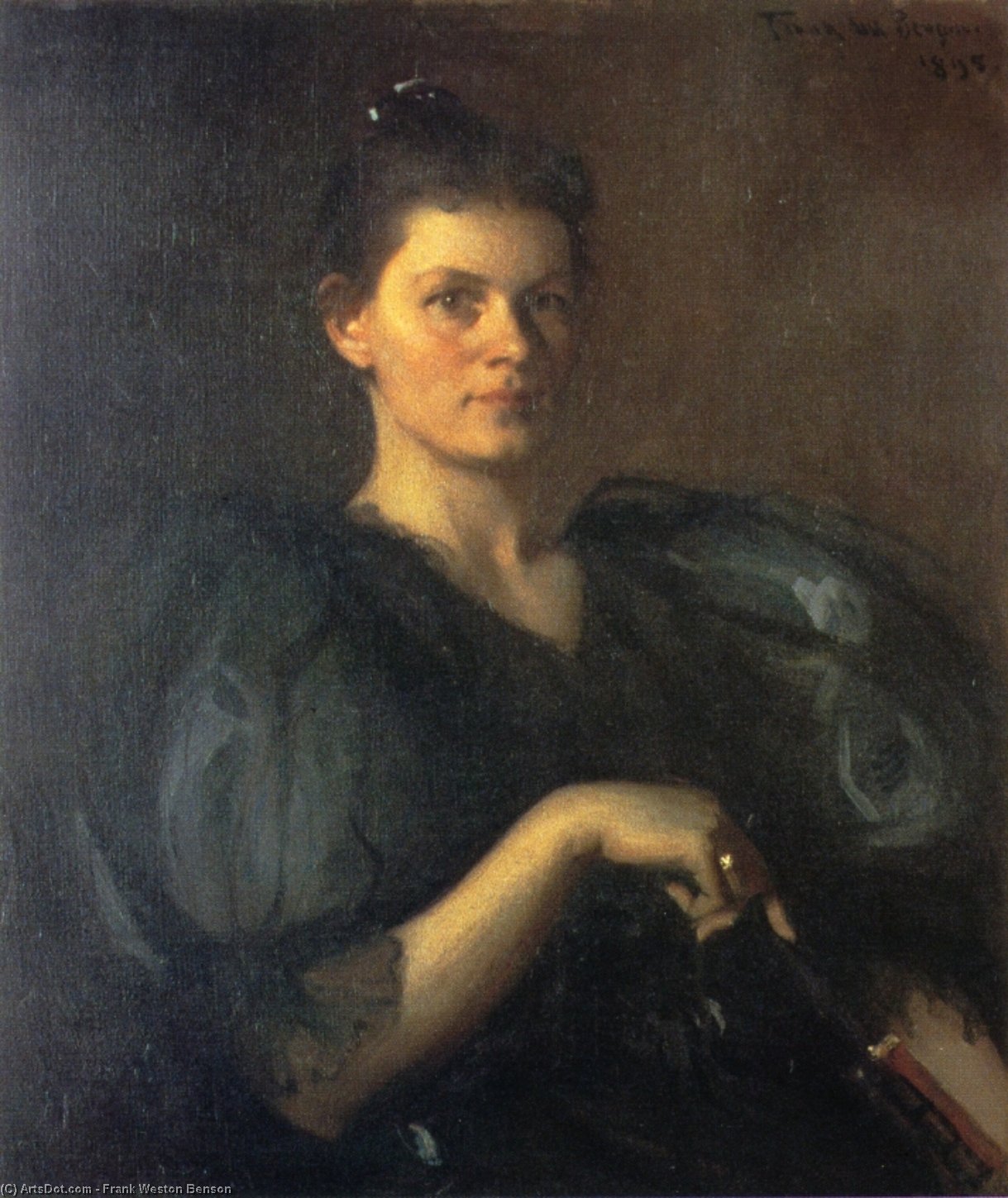 Wikioo.org - The Encyclopedia of Fine Arts - Painting, Artwork by Frank Weston Benson - Portrait of Margaret White Richardson