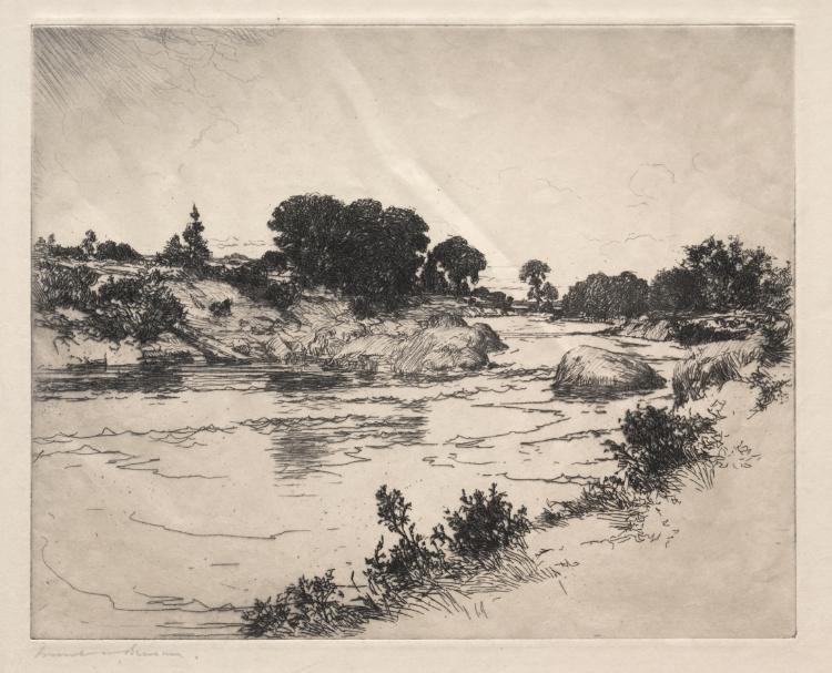 Wikioo.org - The Encyclopedia of Fine Arts - Painting, Artwork by Frank Weston Benson - Rocky River