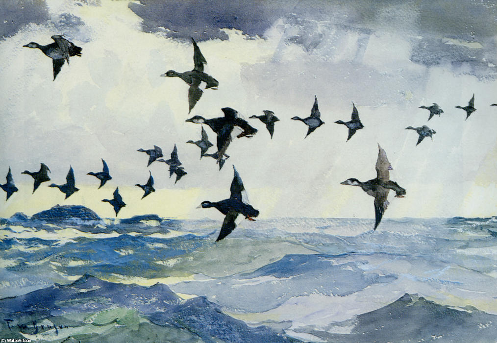 WikiOO.org - Енциклопедія образотворчого мистецтва - Живопис, Картини
 Frank Weston Benson - Scotters Over Water