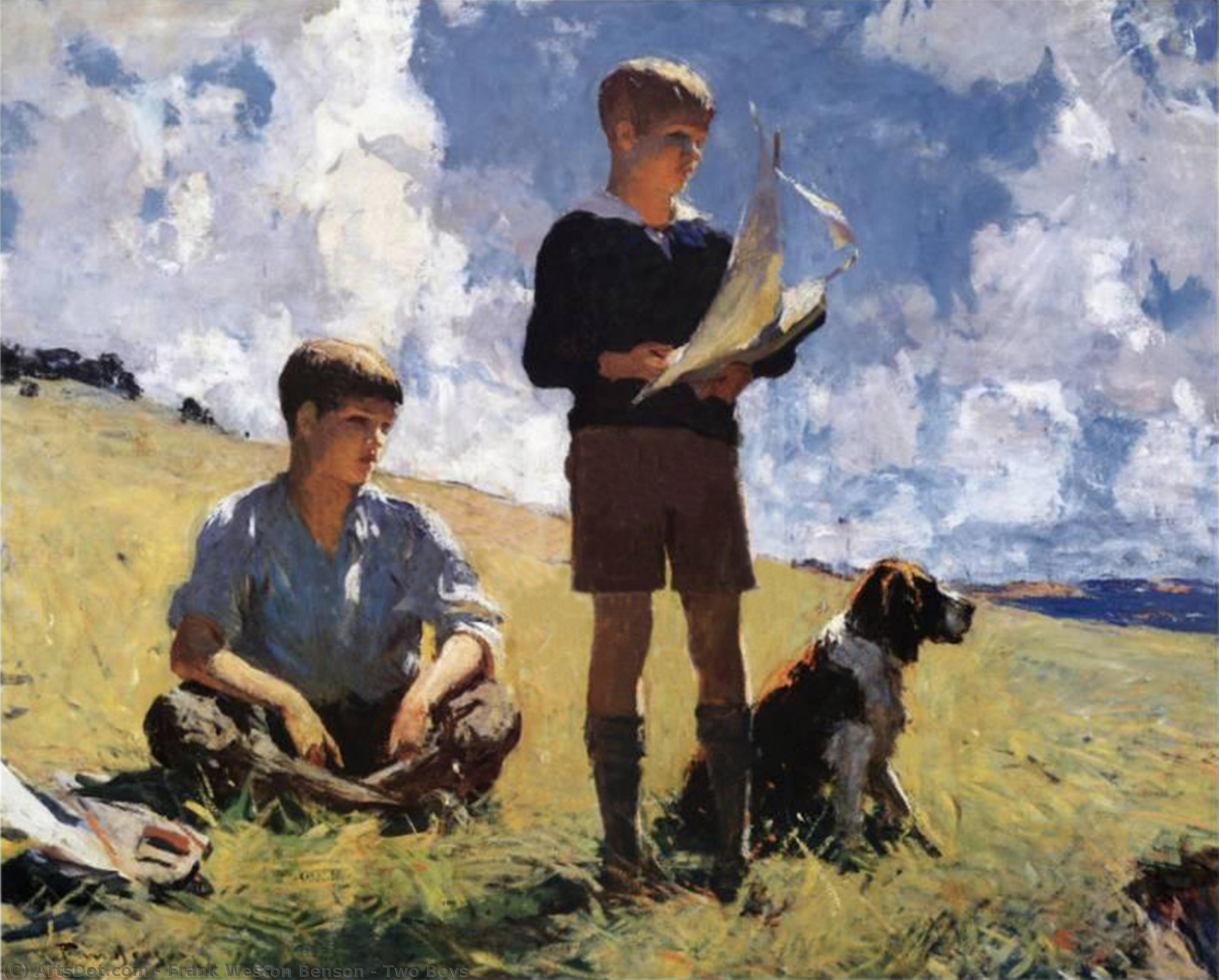 WikiOO.org - Encyclopedia of Fine Arts - Festés, Grafika Frank Weston Benson - Two Boys