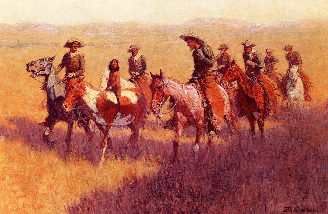 Wikioo.org - The Encyclopedia of Fine Arts - Painting, Artwork by Frederic Remington - An Assault on His Dignity