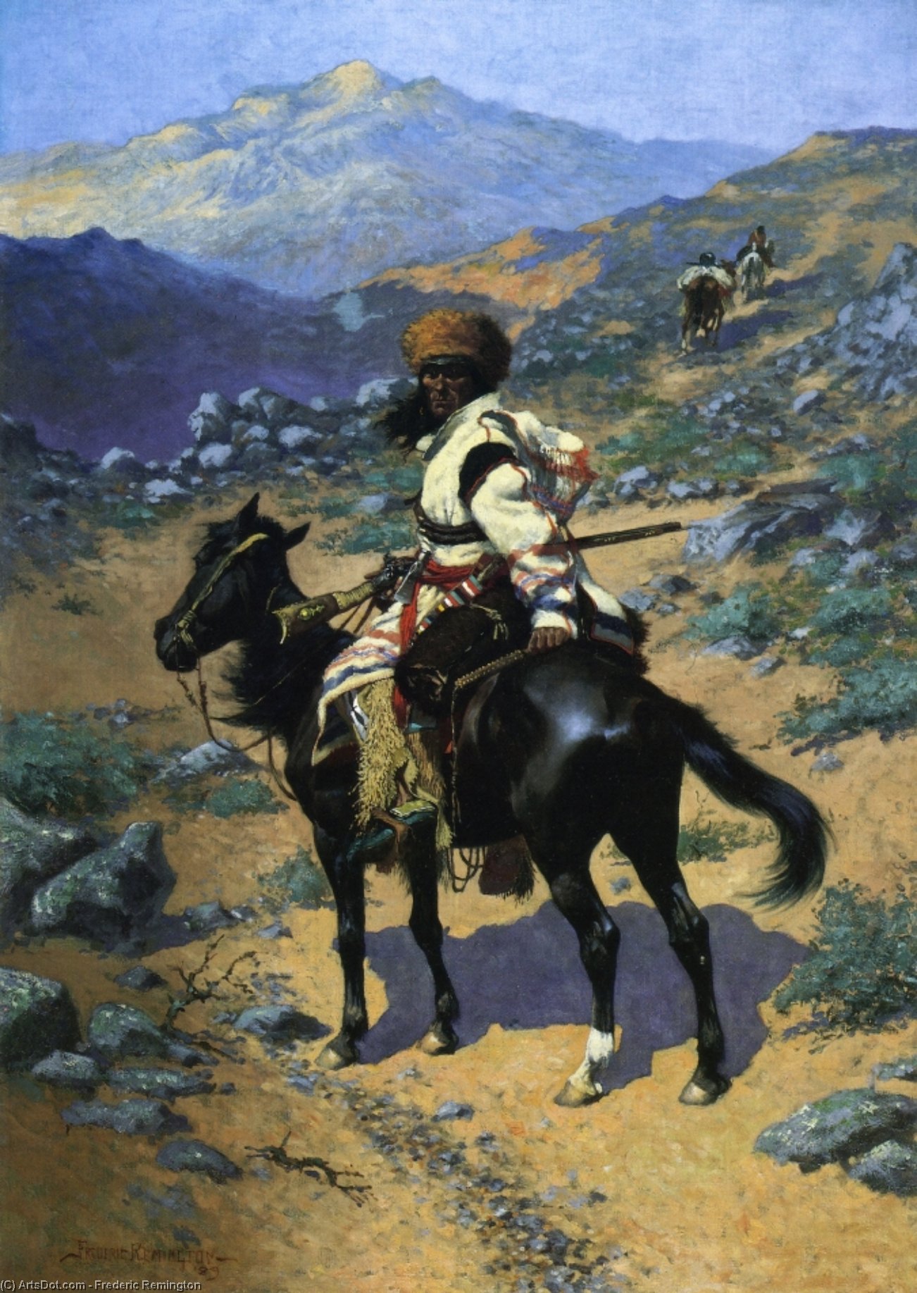 Wikioo.org – L'Enciclopedia delle Belle Arti - Pittura, Opere di Frederic Remington - Un Trapper indiano