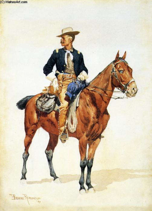 Wikioo.org - The Encyclopedia of Fine Arts - Painting, Artwork by Frederic Remington - Lieutenant S. C. Robertson, Chief of the Crow Scouts