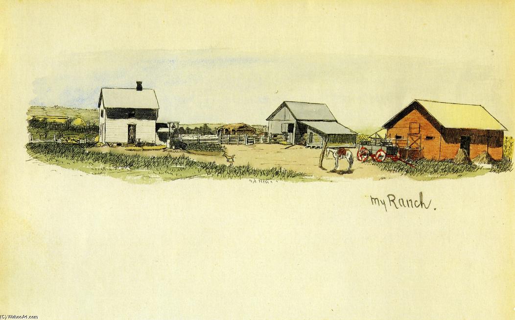 WikiOO.org - Encyclopedia of Fine Arts - Lukisan, Artwork Frederic Remington - My Ranch