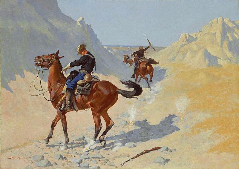 WikiOO.org - Encyclopedia of Fine Arts - Maľba, Artwork Frederic Remington - The Advance Guard