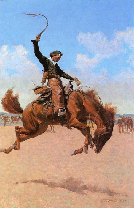 WikiOO.org - 백과 사전 - 회화, 삽화 Frederic Remington - The Bronco Buster
