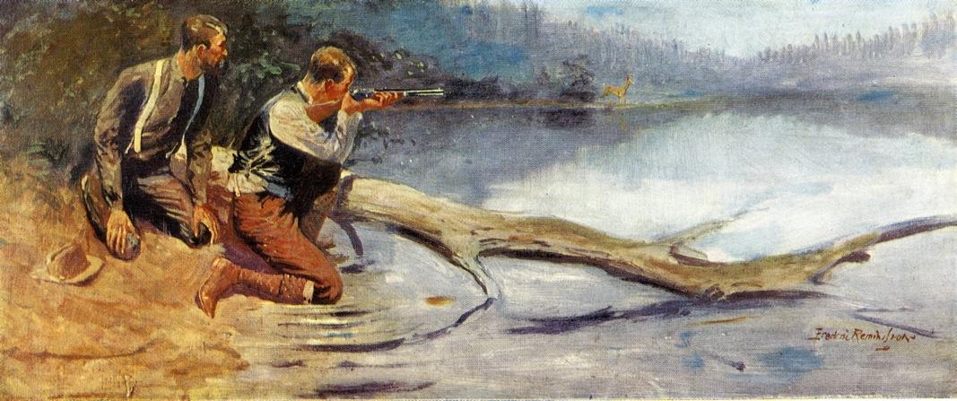 WikiOO.org - Encyclopedia of Fine Arts - Lukisan, Artwork Frederic Remington - The Winchester