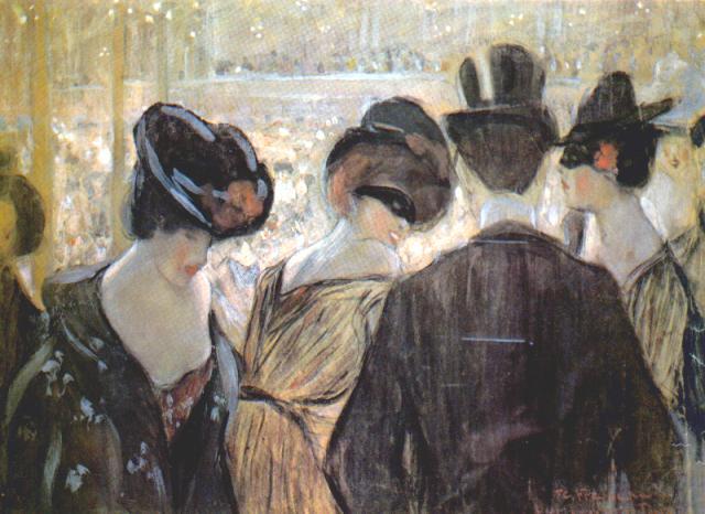 Wikioo.org - The Encyclopedia of Fine Arts - Painting, Artwork by Frederick Carl Frieseke - At the Bal-Bullier
