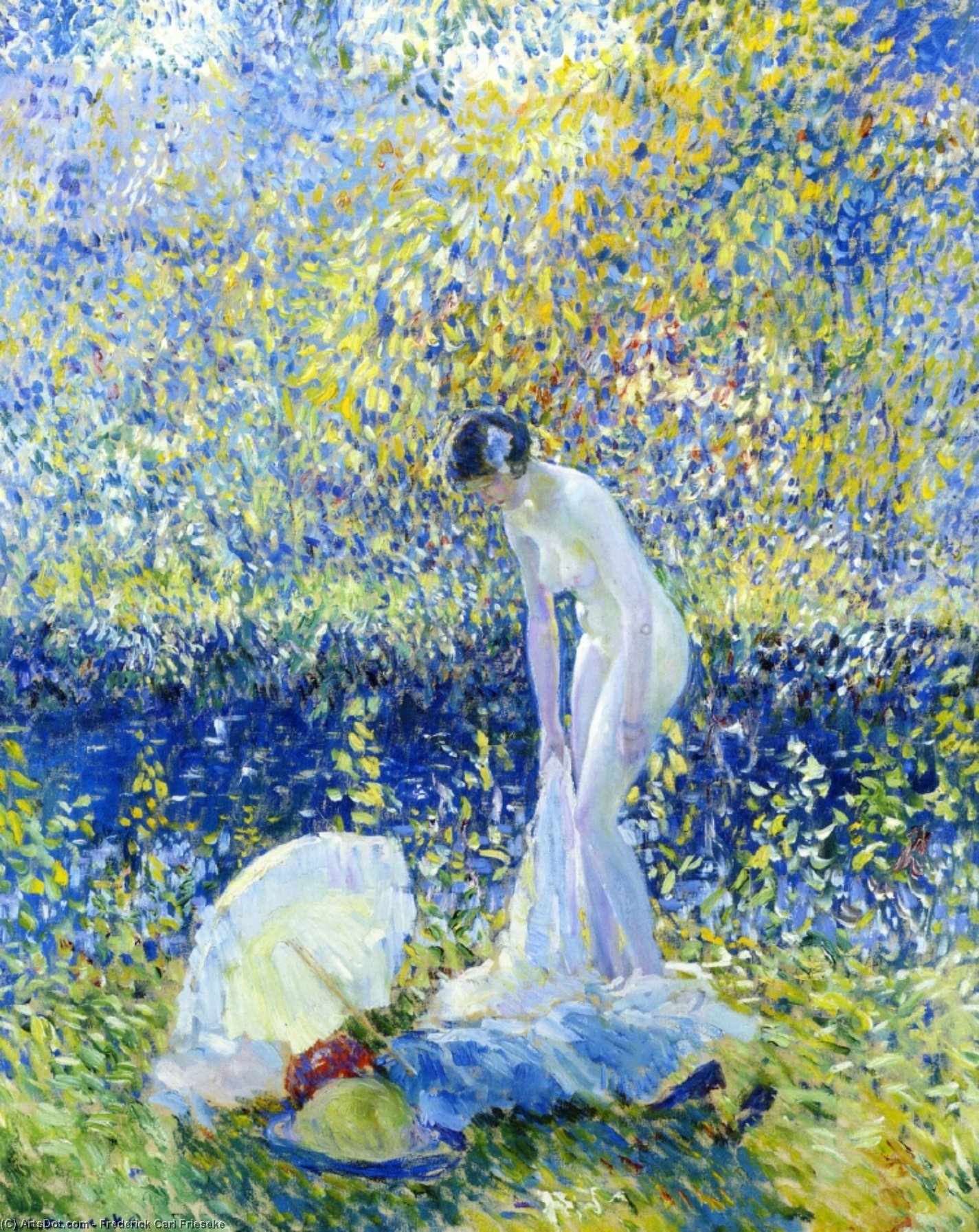 Wikioo.org - The Encyclopedia of Fine Arts - Painting, Artwork by Frederick Carl Frieseke - Cherry Blossoms 1
