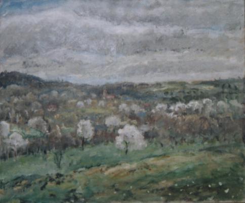 WikiOO.org - Güzel Sanatlar Ansiklopedisi - Resim, Resimler Frederick Carl Frieseke - Mesnil Landscape