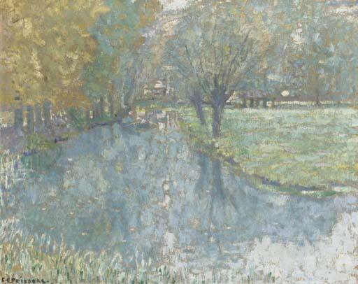 Wikioo.org - The Encyclopedia of Fine Arts - Painting, Artwork by Frederick Carl Frieseke - On the River, Giverny