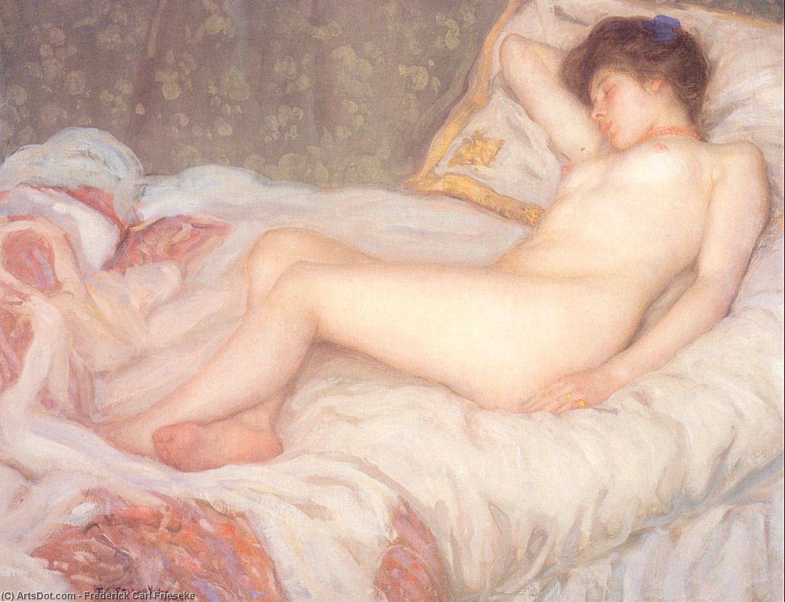 Wikioo.org – L'Encyclopédie des Beaux Arts - Peinture, Oeuvre de Frederick Carl Frieseke - couchent