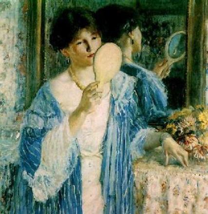 Wikioo.org - The Encyclopedia of Fine Arts - Painting, Artwork by Frederick Carl Frieseke - The Mirror