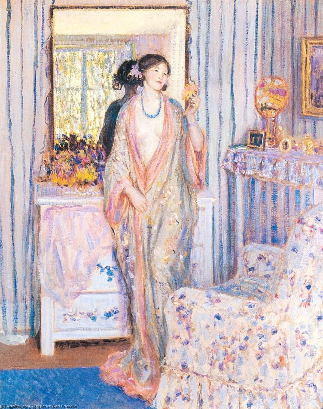 Wikioo.org - The Encyclopedia of Fine Arts - Painting, Artwork by Frederick Carl Frieseke - The Robe