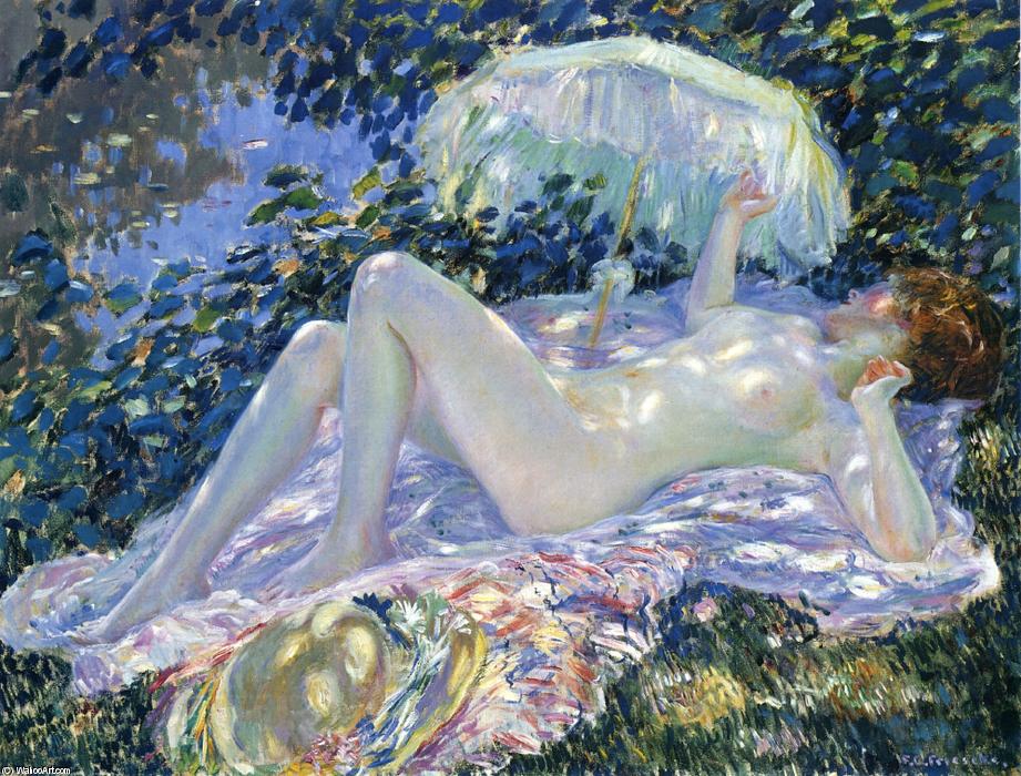 Wikioo.org - The Encyclopedia of Fine Arts - Painting, Artwork by Frederick Carl Frieseke - Venus In The Sunlight