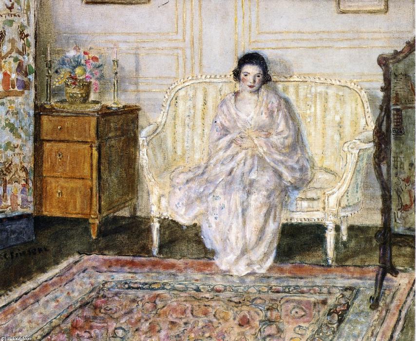 Wikioo.org - The Encyclopedia of Fine Arts - Painting, Artwork by Frederick Carl Frieseke - Woman In An Interior