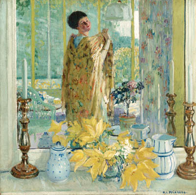 WikiOO.org - Enciclopedia of Fine Arts - Pictura, lucrări de artă Frederick Carl Frieseke - Yellow Tulips