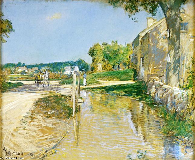 Wikioo.org - The Encyclopedia of Fine Arts - Painting, Artwork by Frederick Childe Hassam - A Country Road