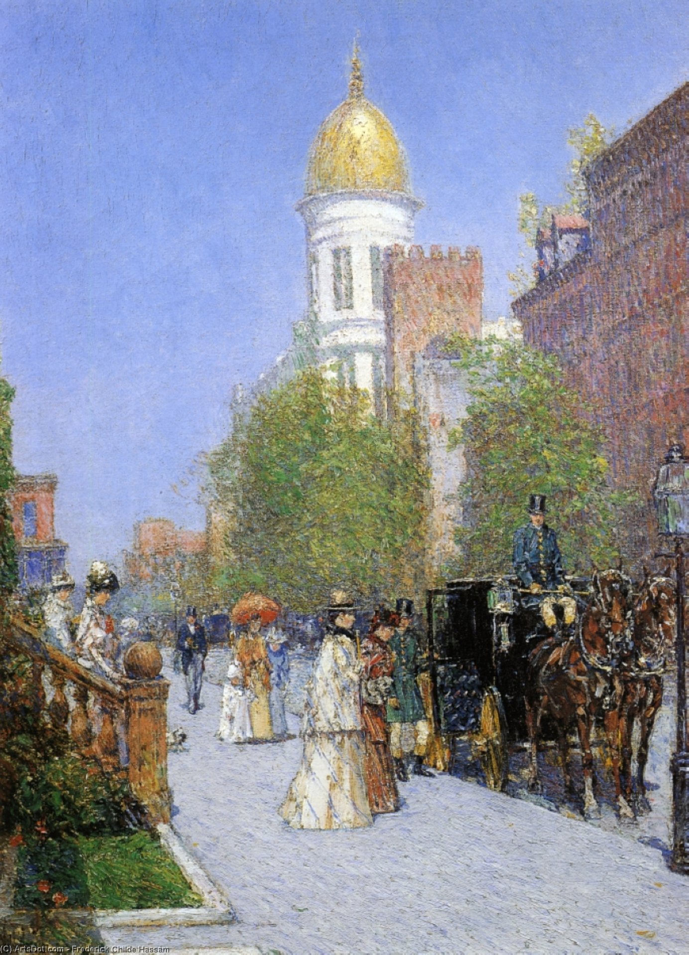 Wikioo.org - The Encyclopedia of Fine Arts - Painting, Artwork by Frederick Childe Hassam - A Spring Morning